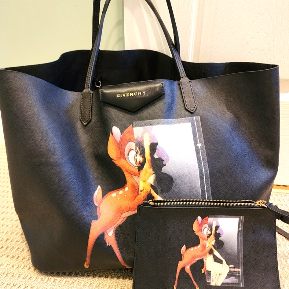 SOLD Givenchy large bambi tote with pouch